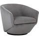 Treviso Antonio Charcoal Swivel Lounge Chair, Swivel